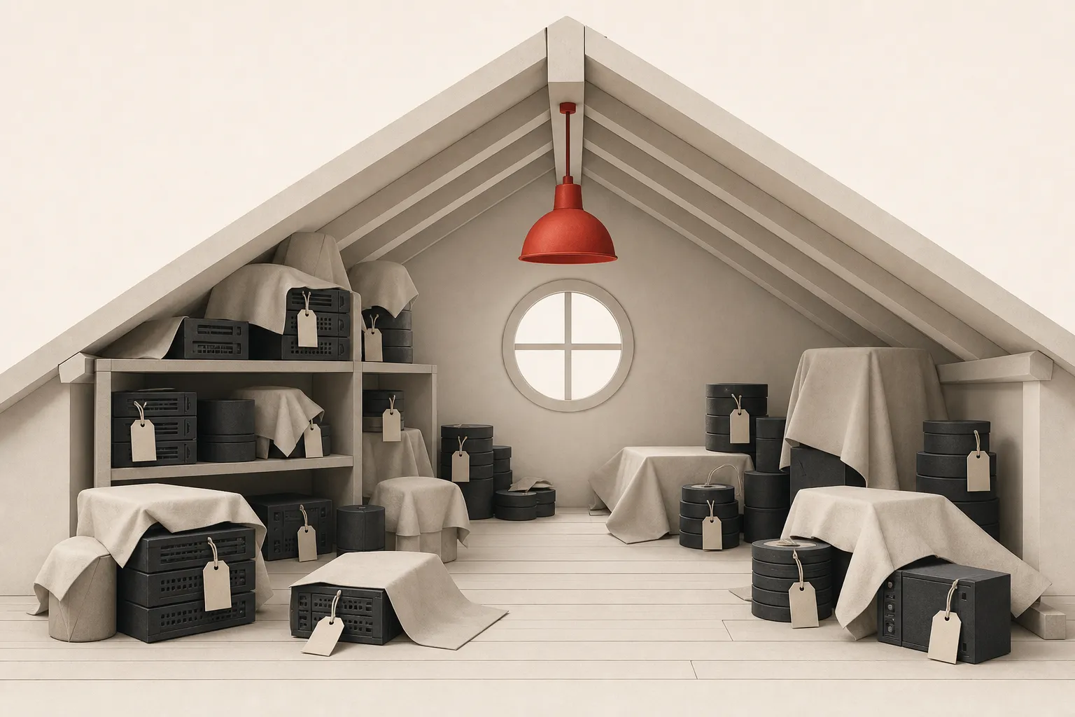 A cloud attic filled with forgotten staging servers, disks, snapshots and always-on test resources