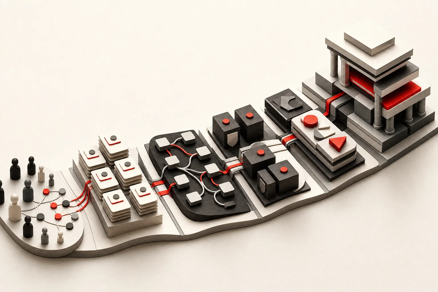 Editorial illustration of a client and development partnership built over years