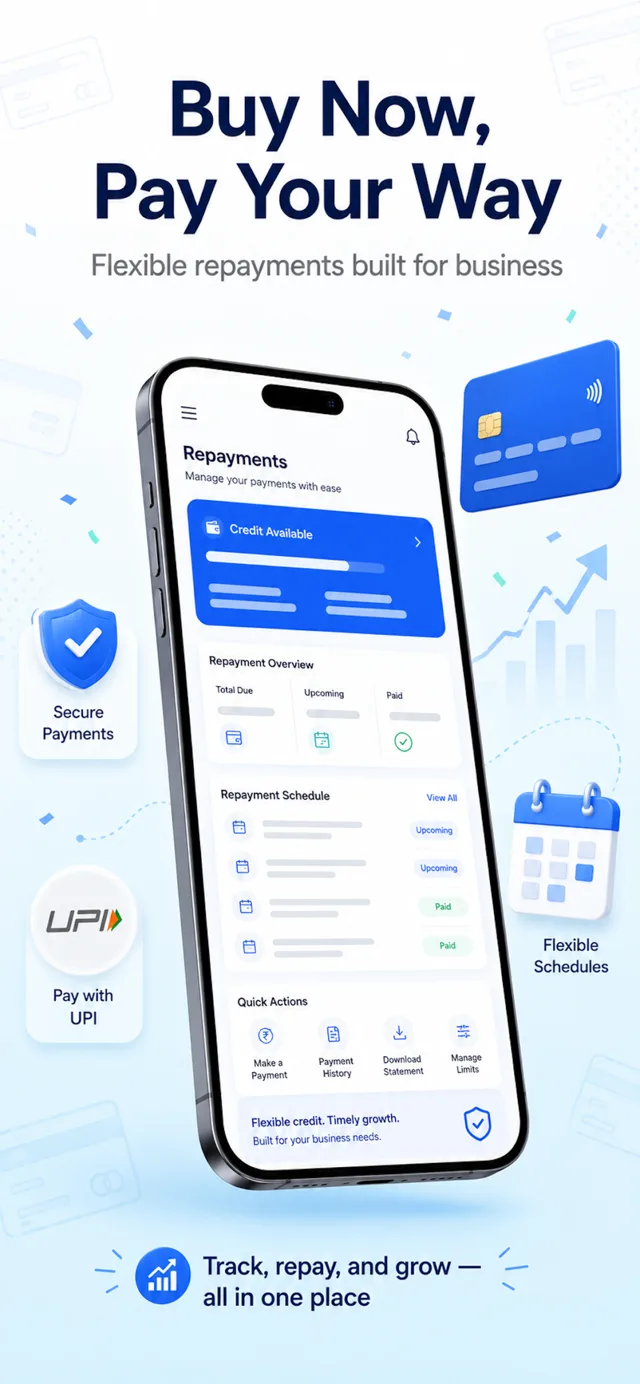 The Rocketdeal app's flexible repayments screen, headlined Buy now, pay your way